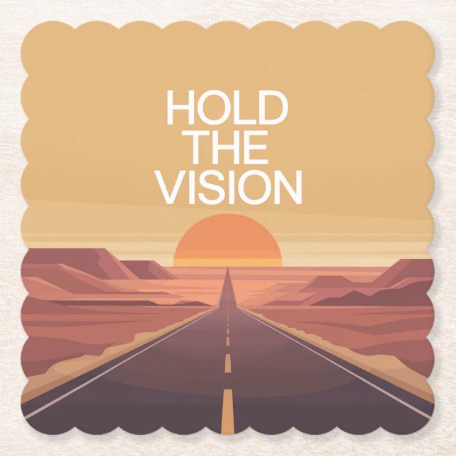 Hold The Vision Paper Coaster (Front)