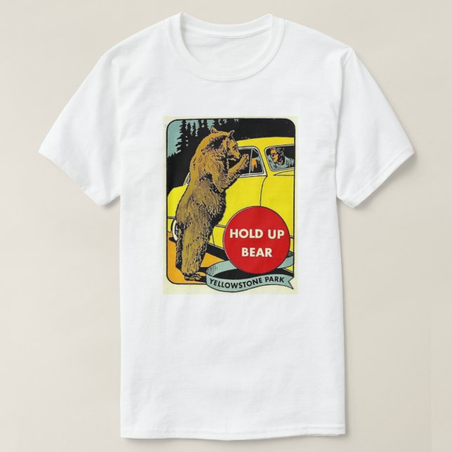 Hold Up Bear T Shirt (Design Front)