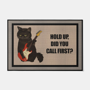 Hold Up Did You Call First Mat, Cat Doormat