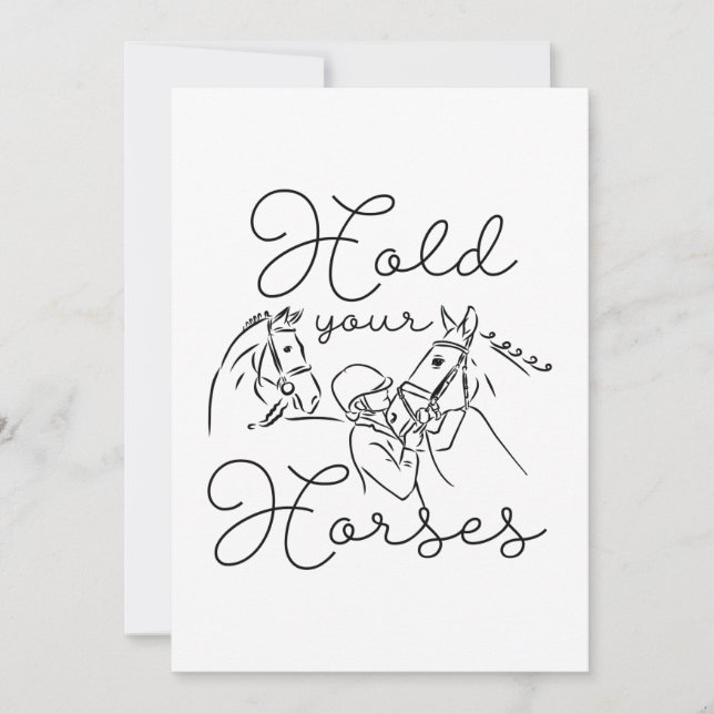 Hold Your Horses Thank You Card (Front)