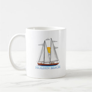Holden Beach Coastal Nautical Sailing Sailor Coffee Mug