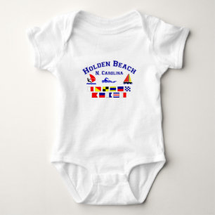 Holden Beach Nc Signal Flags Baby Bodysuit