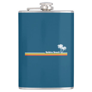 Holden Beach North Carolina Hip Flask