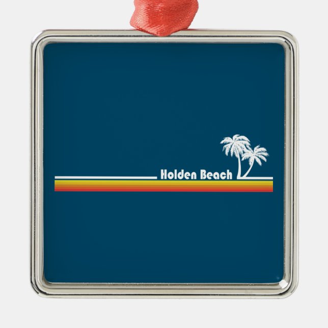 Holden Beach North Carolina Metal Tree Decoration (Front)