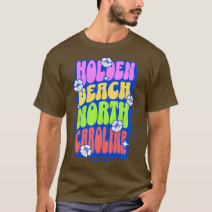 Holden Beach North olina Bubble Flowers T-Shirt