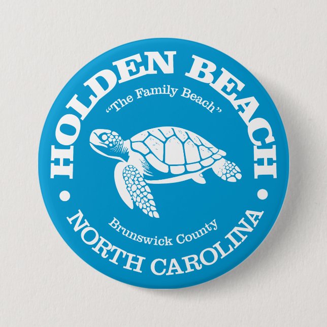 Holden Beach (sea turtle) 7.5 Cm Round Badge (Front)