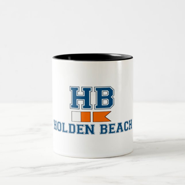 Holden Beach. Two-Tone Coffee Mug (Center)