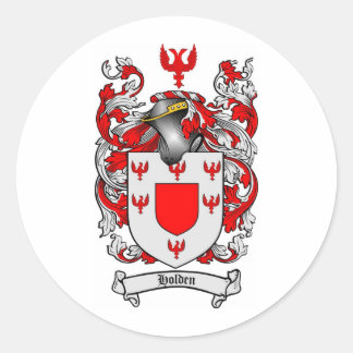 HOLDEN FAMILY CREST -  HOLDEN COAT OF ARMS CLASSIC ROUND STICKER