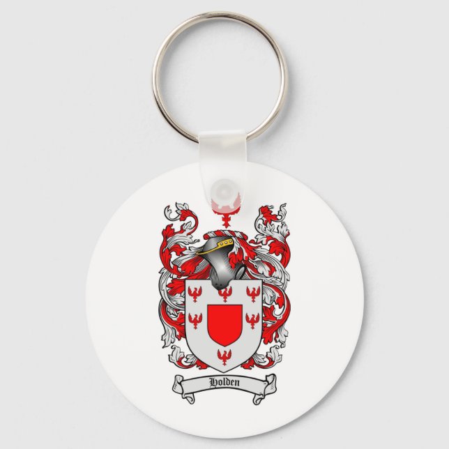 HOLDEN FAMILY CREST -  HOLDEN COAT OF ARMS KEY RING (Front)