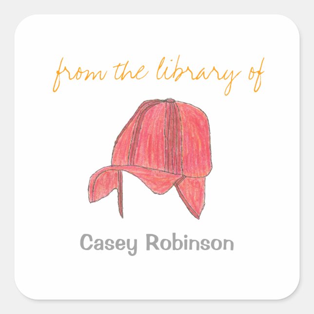 Holdenisms bookplate square sticker (Front)