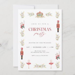 Holdiay Nutcracker Christmas Party Invitation