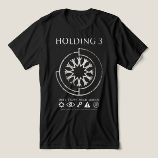 Holding 3 – Dystopian Sci-Fi Emblem Design Tri-Blend Shirt