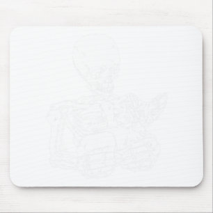 Holding Cat Funny Halloween Skull Sphynx Cat  Mouse Mat