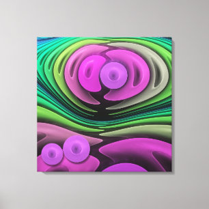 Holding each other, abstract fractal wallart canvas print