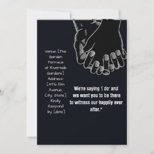 holding handes for vows victori wedding Invitation