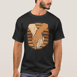 Holding Hands Black History Month BLM Melanin Coup T-Shirt