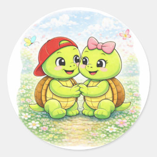 Holding Hands Close Classic Round Sticker