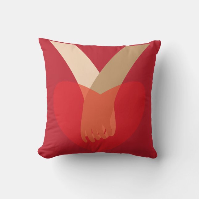 Holding Hands Cushion (Front)