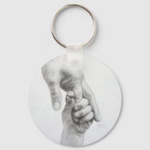 Holding hands key ring
