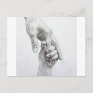 Holding hands postcard