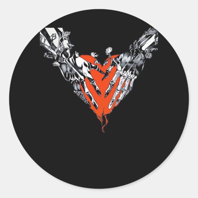 Holding Heart Classic Classic Round Sticker (Front)