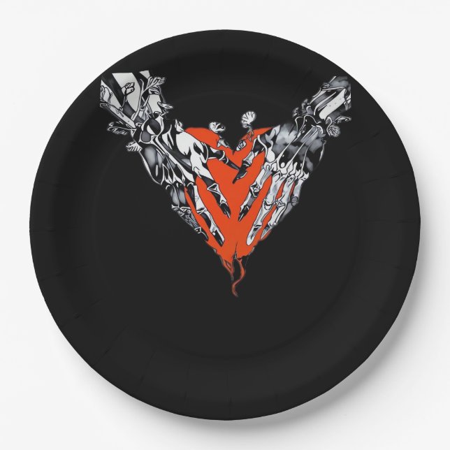 Holding Heart Classic Paper Plate (Front)