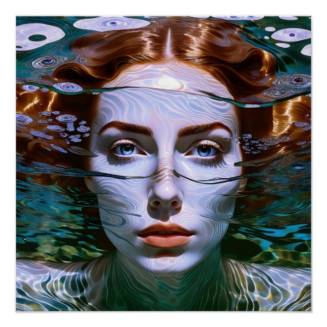 "Holding My Breath" - Women In Water Poster (Front)