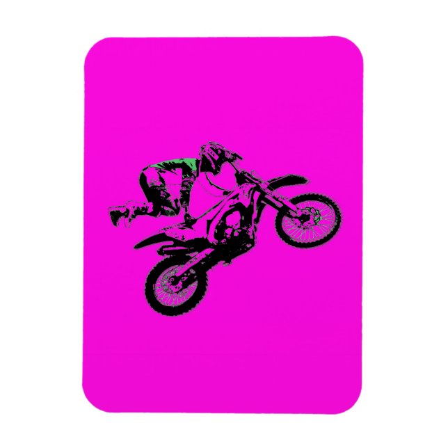 Holding On - Freestyle Motocross Stunt Magnet (Vertical)