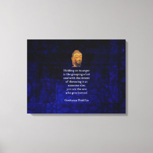 Holding On To Anger Inspirational Buddha Quote Canvas Print