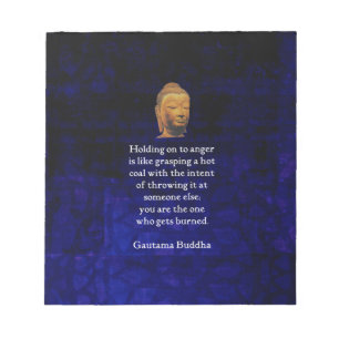 Holding On To Anger Inspirational Buddha Quote Notepad