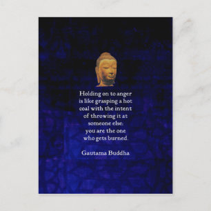 Holding On To Anger Inspirational Buddha Quote Postcard