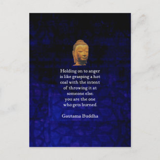 Holding On To Anger Inspirational Buddha Quote Postcard
