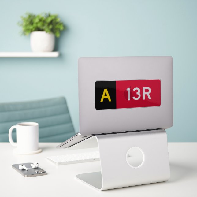 Holding Point Sign A13R (Laptop On Desk)