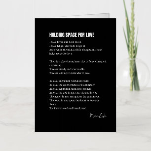 Holding space for love poem foil greeting card