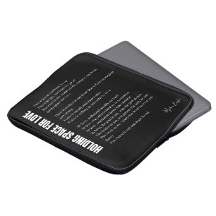Holding space for love poem wall art poster decor laptop sleeve