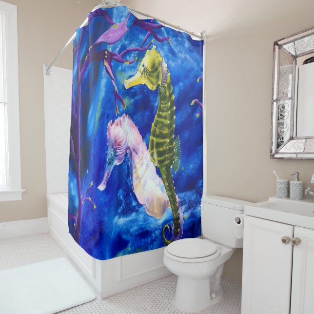 Holding Tails Shower Curtain (In Situ)
