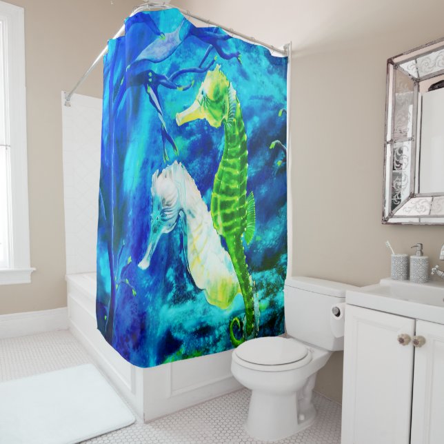 Holding Tails Shower Curtain (In Situ)