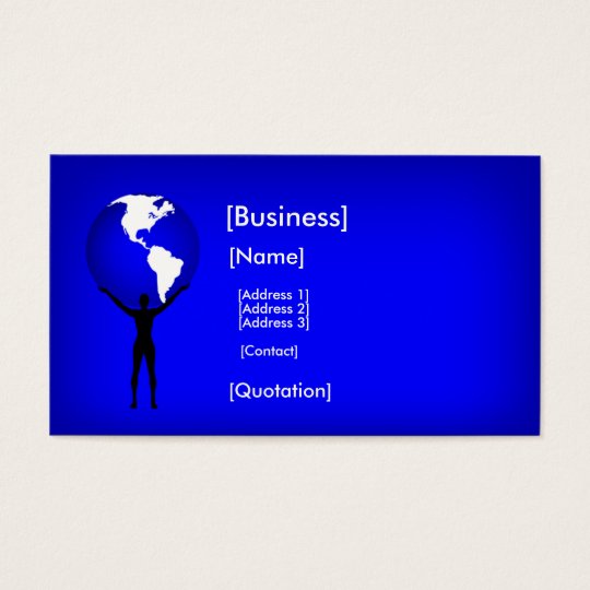 Holding the Earth Business Card