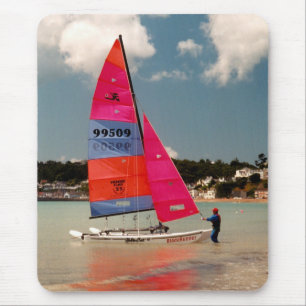 Holding the Hobie boat steady Mouse pad