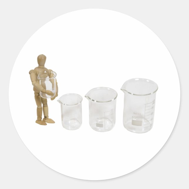 HoldingBeaker013110 Classic Round Sticker (Front)