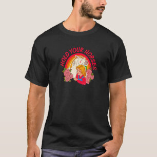 Holds Your Horses Retro Vintage 80s Country Horse T-Shirt