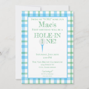 Hole-in One 1st Birthday Party Invitation