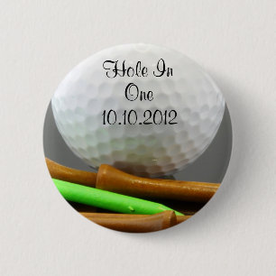 Hole In One 6 Cm Round Badge