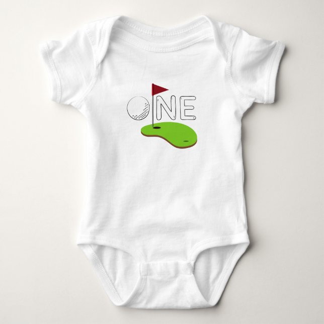 Hole in One Baby Bodysuit (Front)