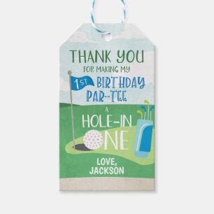 Hole in One Birthday Favour Tags, Golf  Gift Tags