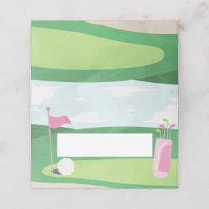 Hole in One Birthday Place Cards, Girl Golf Place Card