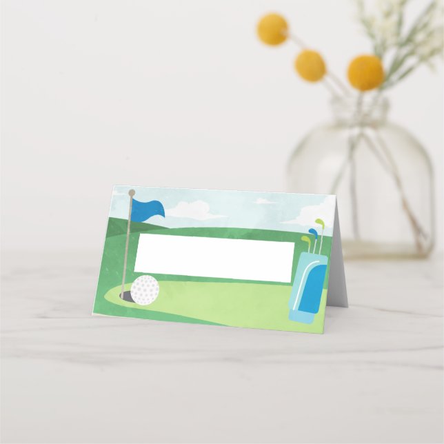 Hole in One Birthday Place Cards, Golf  Place Card (Front)