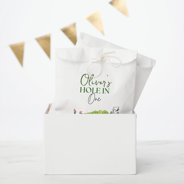 Hole in one boy first birthday  favour bags (Party)