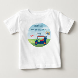 Hole In One Boy Golf  Par-tee 1st Birthday  Baby T-Shirt
