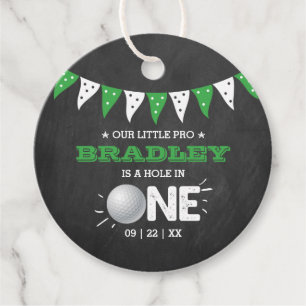 Hole In One Boys Golf 1st Birthday Par-tee Favour Tags